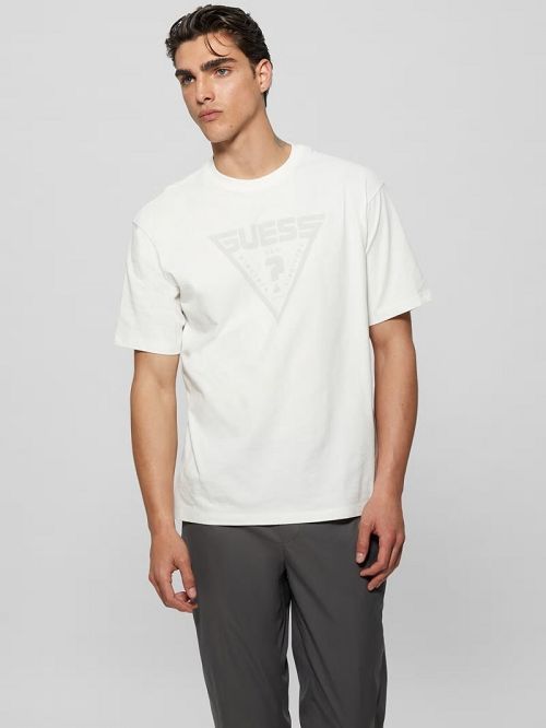 Guess Alino Triangle Signature Tee Albi | GUESS-SN31543