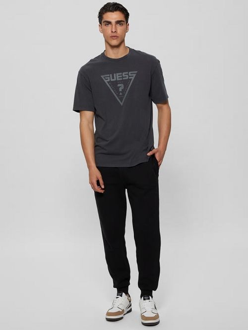 Guess Alino Triangle Signature Tee Negrii | GUESS-SN31581