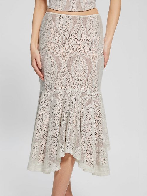 Guess Amera Lace Skirt Albi | GUESS-SN28133