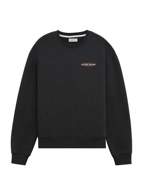 Guess American Tradition Crewneck Sweatshirt Negrii | GUESS-SN30980