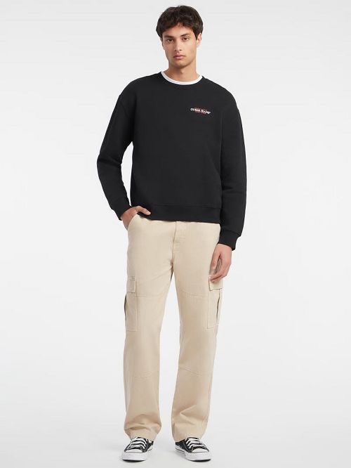 Guess American Tradition Crewneck Sweatshirt Negrii | GUESS-SN31515