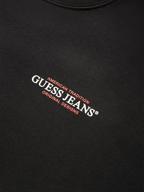 Guess American Tradition Crewneck Sweatshirt Negrii | GUESS-SN31515