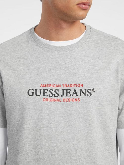 Guess American Tradition Tee Gri | GUESS-SN30507