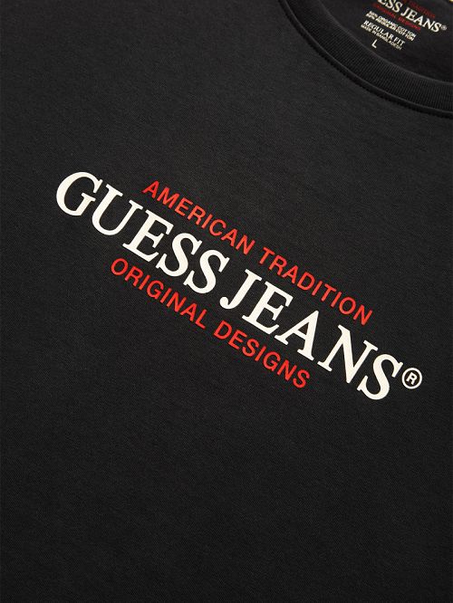 Guess American Tradition Tee Negrii | GUESS-SN30508