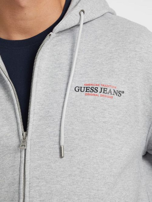 Guess American Tradition Zip-Up Hoodie Gri | GUESS-SN30993