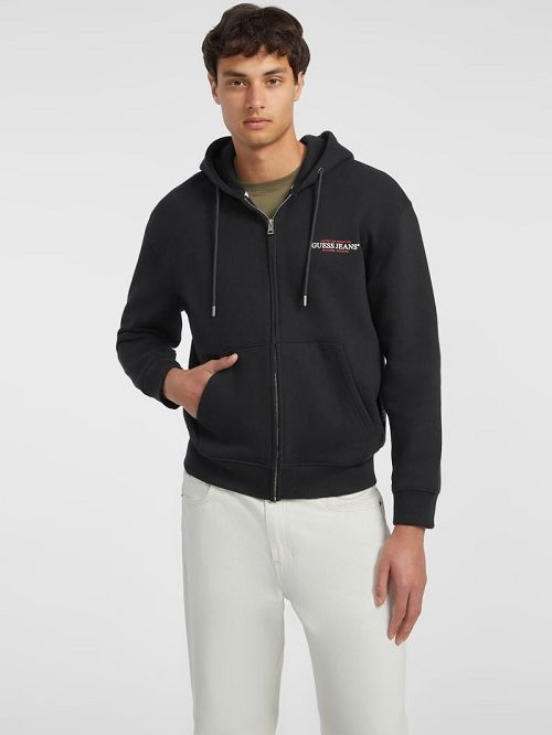 Guess American Tradition Zip-Up Hoodie Negrii | GUESS-SN30992