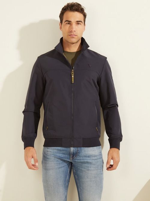 Guess Amos Flight Jacket Albastri | GUESS-SN30737