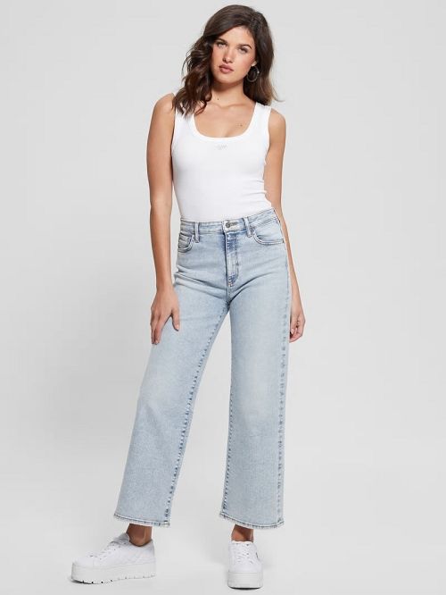 Guess Ankle Wide-Leg Jeans Albastri | GUESS-SN26653