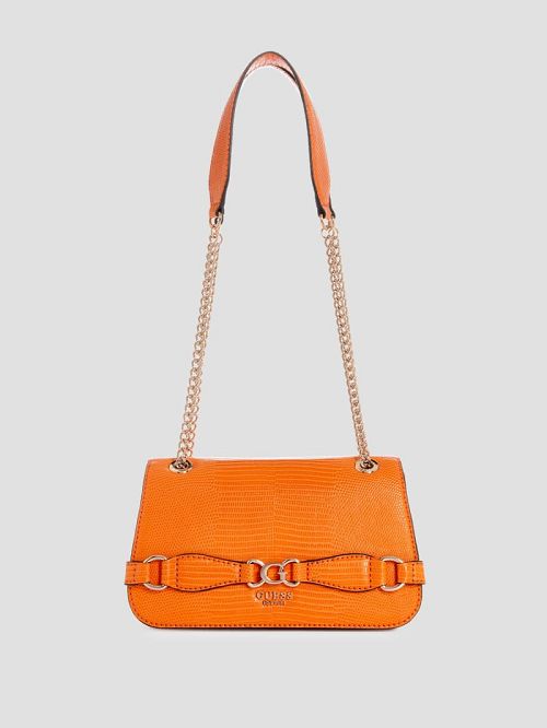 Guess Arlena Lizard Convertible Crossbody Portocalii | GUESS-SN28910