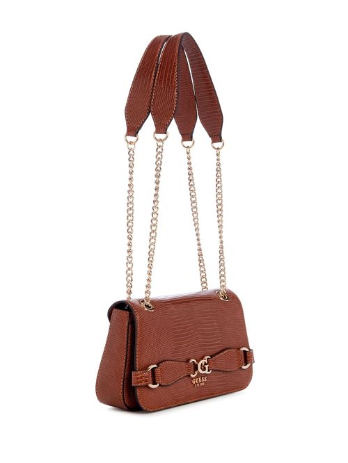 Guess Arlena Lizard Convertible Crossbody Maro | GUESS-SN28916