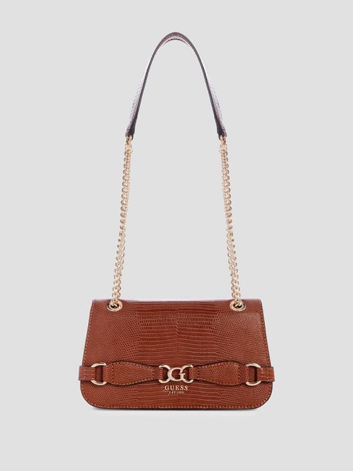 Guess Arlena Lizard Convertible Crossbody Maro | GUESS-SN28916