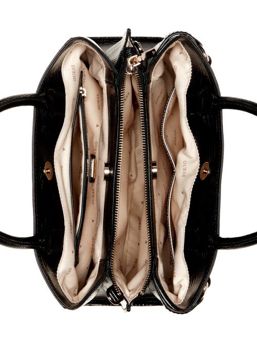 Guess Arlena Lizard Girlfriend Satchel Negrii | GUESS-SN28701