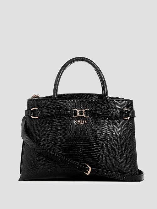 Guess Arlena Lizard Girlfriend Satchel Negrii | GUESS-SN28701