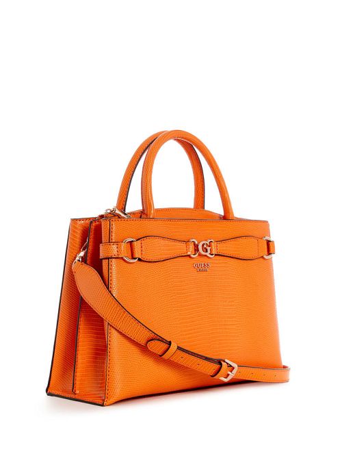 Guess Arlena Lizard Girlfriend Satchel Portocalii | GUESS-SN28920
