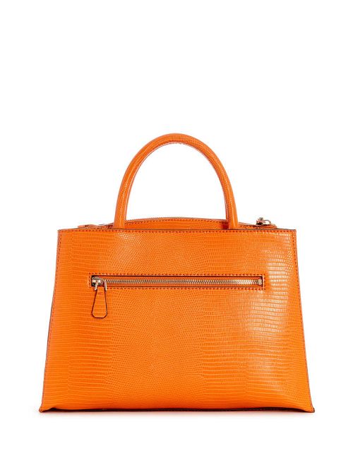Guess Arlena Lizard Girlfriend Satchel Portocalii | GUESS-SN28920