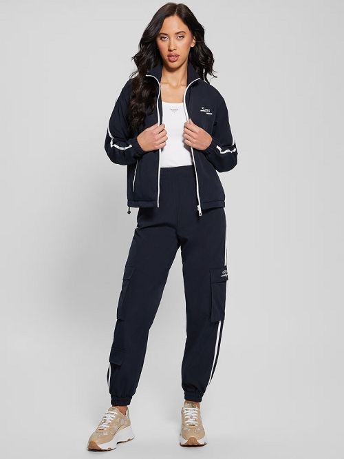 Guess Arleth Full-Zip Jacket Albastri | GUESS-SN27811