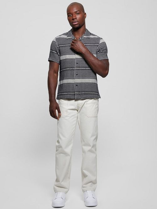 Guess Arrow Jacquard Shirt Albastri | GUESS-SN31295