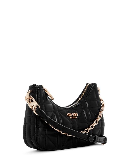 Guess Assia Quilted Mini Crossbody Negrii | GUESS-SN28996
