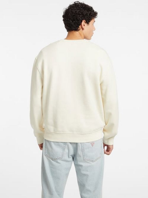 Guess Authentic Logo Crewneck Sweatshirt Albi | GUESS-SN30950