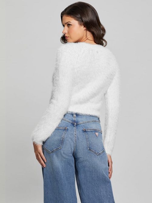 Guess Avery Dual-Zip Cardigan Albi | GUESS-SN27803
