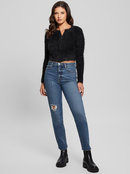 Guess Avery Dual-Zip Cardigan Negrii | GUESS-SN27787