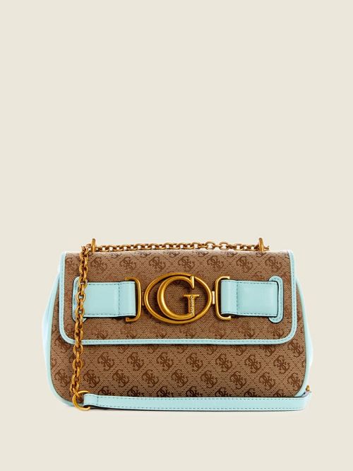 Guess Aviana Convertible Crossbody Albastri | GUESS-SN28742