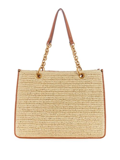 Guess Aviana Straw Tote Maro | GUESS-SN29441
