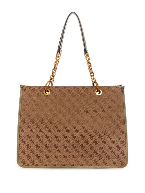 Guess Aviana Tote Negrii Albi | GUESS-SN29357
