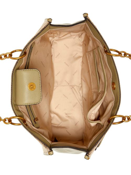 Guess Aviana Tote Negrii Albi | GUESS-SN29357