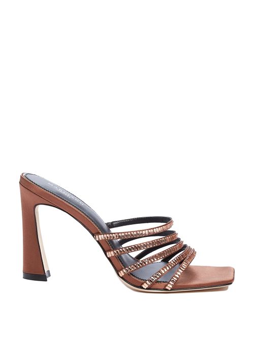 Guess Baguette Rhinestone Mule Maro | GUESS-SN29733