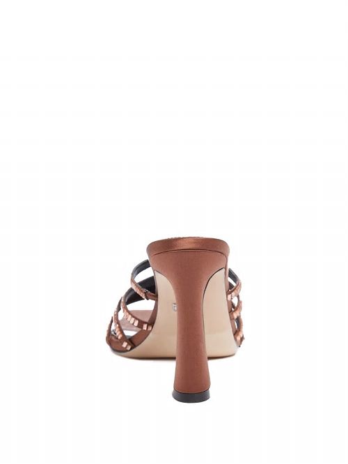 Guess Baguette Rhinestone Mule Maro | GUESS-SN29733