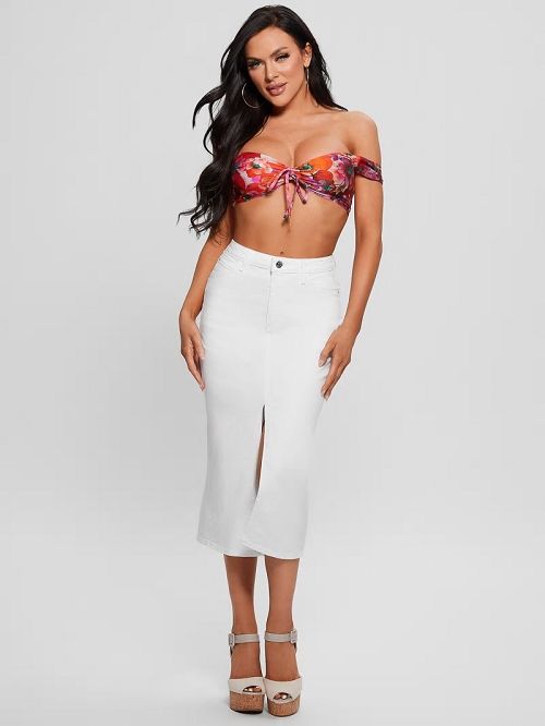 Guess Bandeau Bikini Top Rosii | GUESS-SN28504