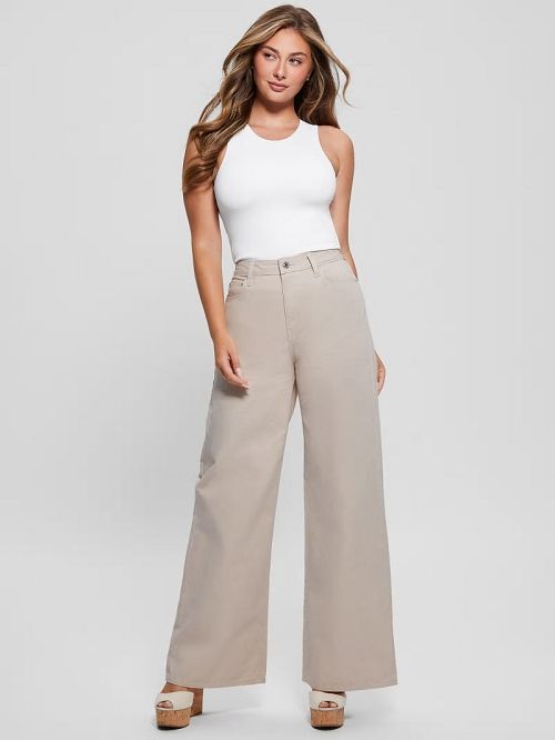Guess Bellflower Twisted Leg Twill Pants Albi | GUESS-SN26541