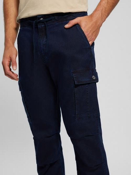 Guess Bellmont Canvas Cargo Pants Albastri | GUESS-SN31396