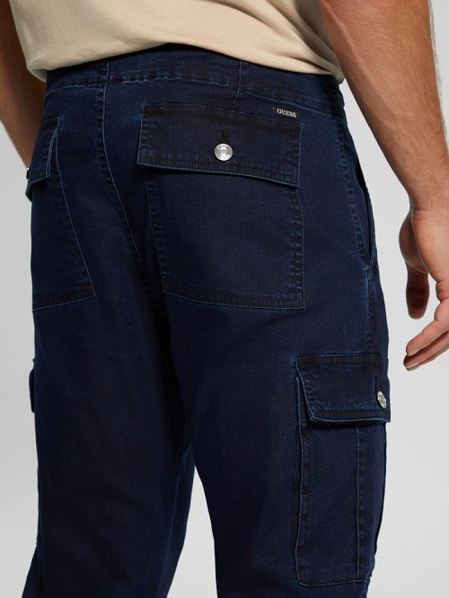 Guess Bellmont Canvas Cargo Pants Albastri | GUESS-SN31396