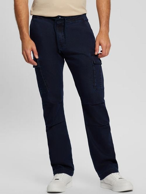 Guess Bellmont Canvas Cargo Pants Albastri | GUESS-SN31396