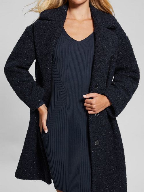Guess Berenice Sherpa Coat Albastri | GUESS-SN27932