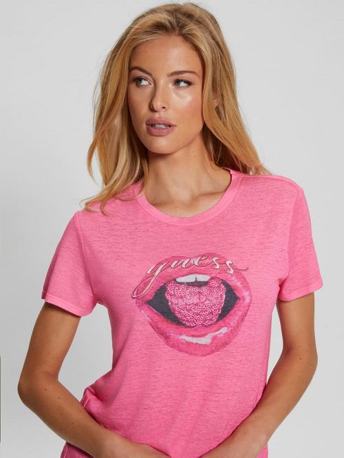 Guess Berry Lips Easy Tee Roz | GUESS-SN27149