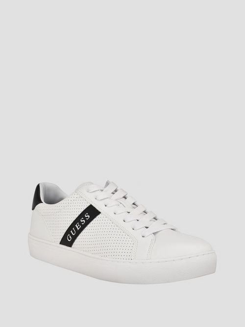 Guess Bixly Signature Stripe Low-Top Sneaker Albi | GUESS-SN31870