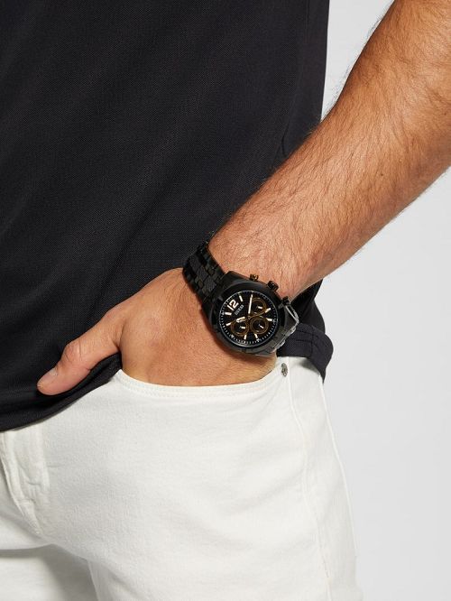 Guess Black Chronograph Watch Aurii | GUESS-SN31635
