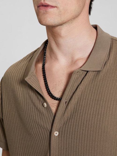 Guess Black Chunky Chain Necklace Negrii | GUESS-SN31838