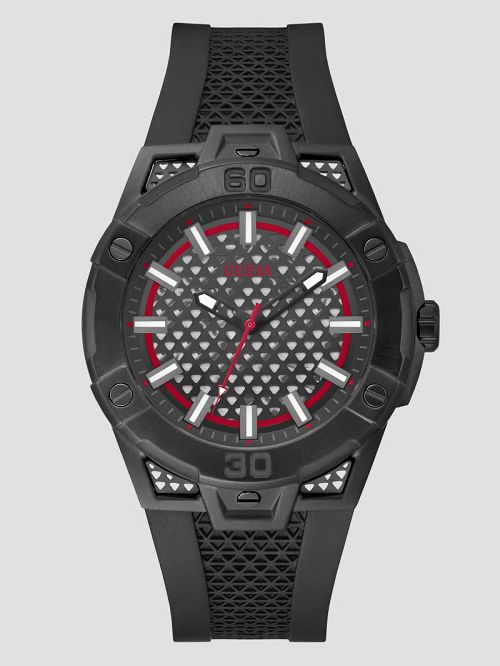 Guess Black Silicon Analog Watch Aurii | GUESS-SN31634