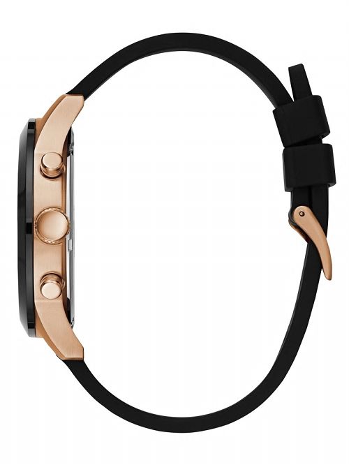 Guess Black and Rose Gold-Tone Multifunction Watch Negrii | GUESS-SN31613