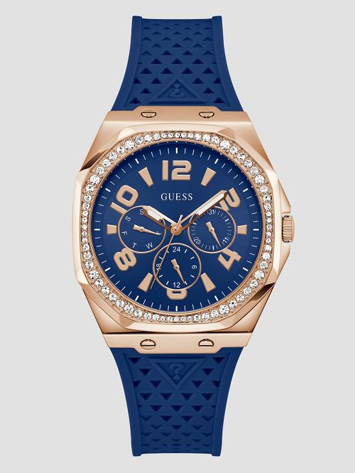 Guess Blue SIlicon Multifunction Watch Aurii | GUESS-SN29993