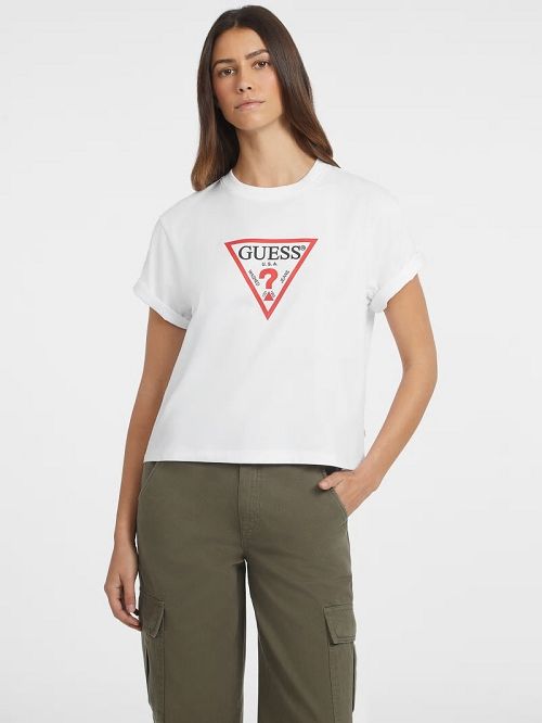 Guess Boxy Iconic Tee Albi | GUESS-SN27142
