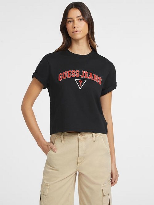 Guess Boxy Logo Tee Negrii | GUESS-SN27217