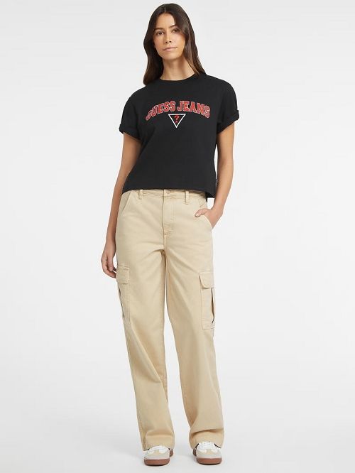 Guess Boxy Logo Tee Negrii | GUESS-SN27217