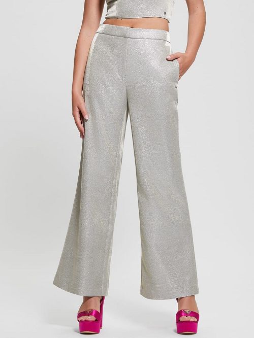 Guess Brisilda Shimmering Pants Bej | GUESS-SN28194