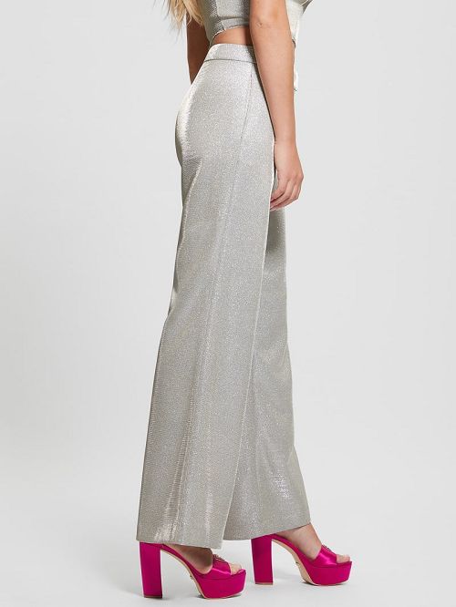 Guess Brisilda Shimmering Pants Bej | GUESS-SN28194