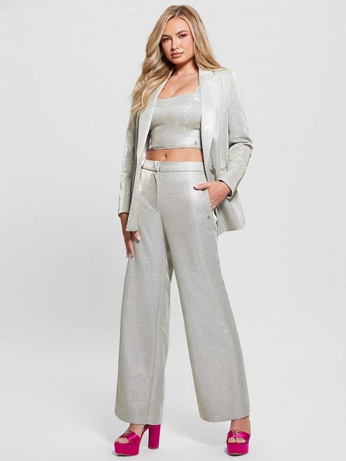 Guess Brisilda Shimmering Pants Bej | GUESS-SN28194